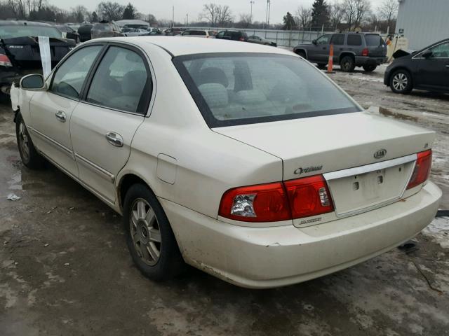 KNAGD126545363829 - 2004 KIA OPTIMA LX WHITE photo 3