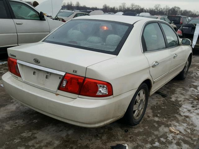 KNAGD126545363829 - 2004 KIA OPTIMA LX WHITE photo 4