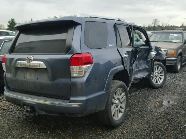 JTEBU5JR4A5031937 - 2010 TOYOTA 4RUNNER SR BLUE photo 4