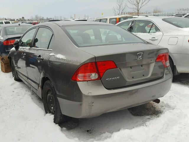 2HGFA16307H035885 - 2007 HONDA CIVIC DX GRAY photo 3