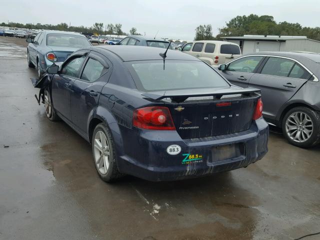 1C3CDZAB9EN201531 - 2014 DODGE AVENGER SE BLUE photo 3