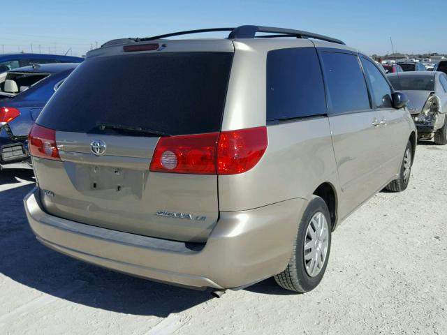 5TDZK23C28S166323 - 2008 TOYOTA SIENNA CE TAN photo 4