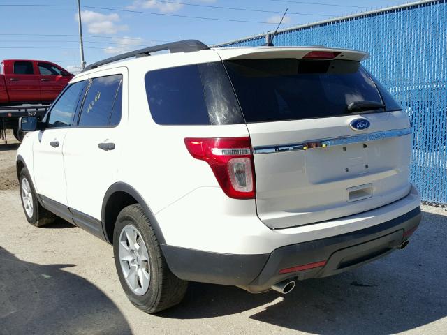 1FMHK7B81BGA42188 - 2011 FORD EXPLORER WHITE photo 3