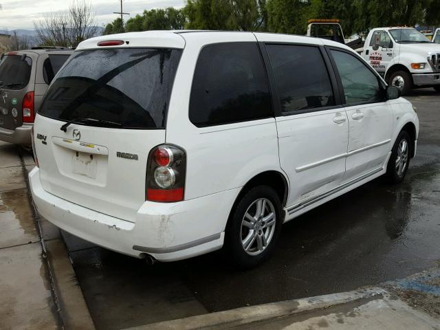 JM3LW28A240517365 - 2004 MAZDA MPV WAGON WHITE photo 4