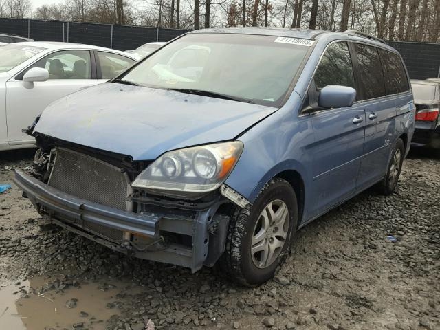 5FNRL38716B063510 - 2006 HONDA ODYSSEY EX BLUE photo 2