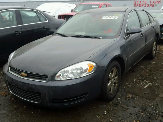 2G1WT58K281278976 - 2008 CHEVROLET IMPALA LT BLUE photo 2