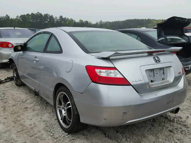 2HGFG21556H710142 - 2006 HONDA CIVIC SI SILVER photo 3