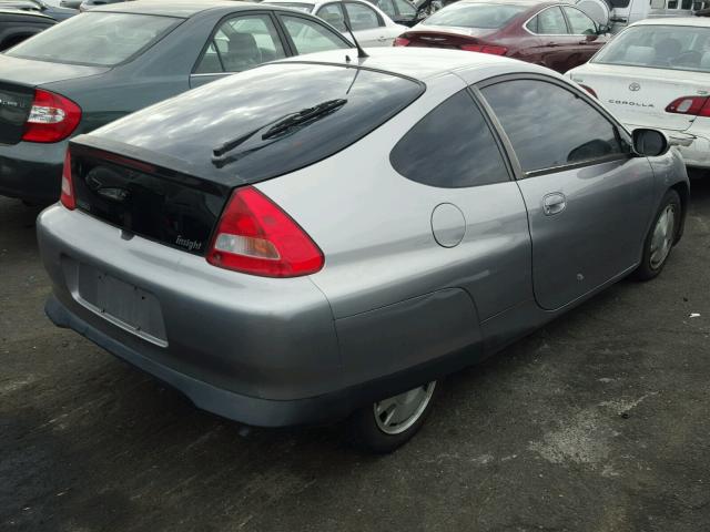 JHMZE13722T001612 - 2002 HONDA INSIGHT GRAY photo 4