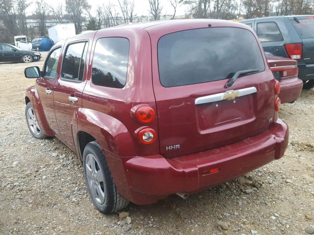 3GNDA13D87S605977 - 2007 CHEVROLET HHR LS Burdeos foto 3