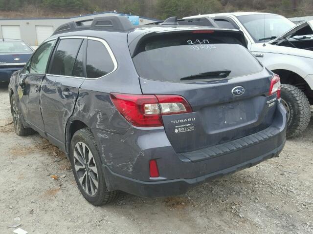 4S4BSANC1G3244126 - 2016 SUBARU OUTBACK 2. BLUE photo 3