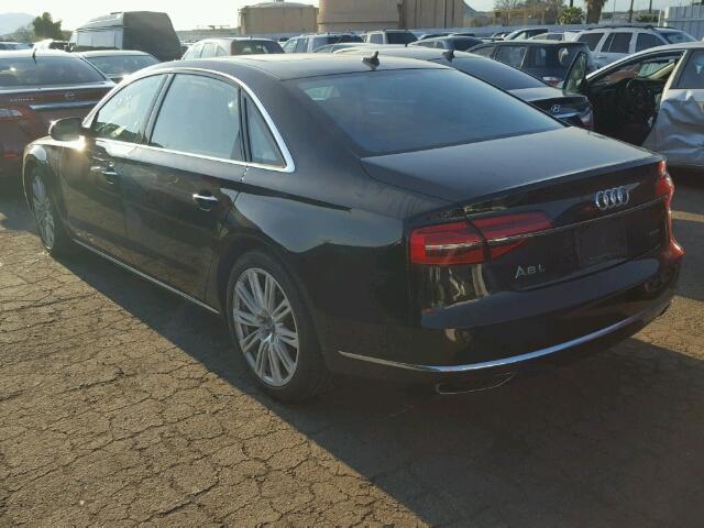 WAU3GAFD1FN019089 - 2015 AUDI A8 L QUATT BLACK photo 3