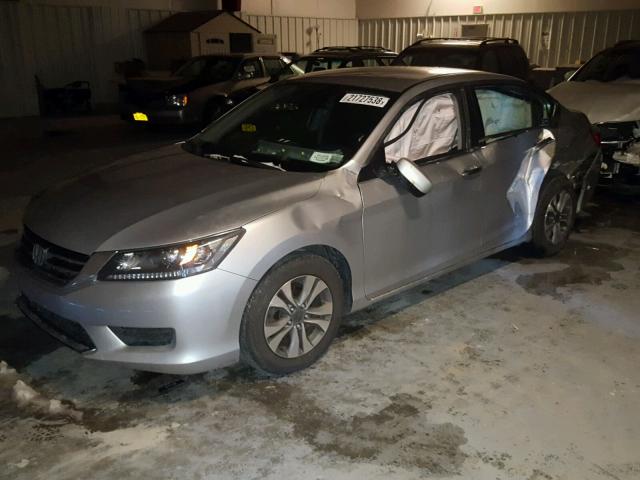 1HGCR2F35EA160619 - 2014 HONDA ACCORD LX SILVER photo 2