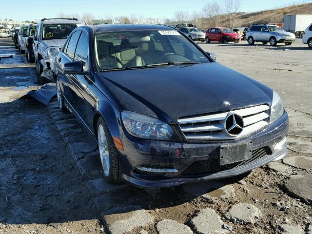 WDDGF8BB1BR148169 - 2011 MERCEDES-BENZ C BLUE photo 1