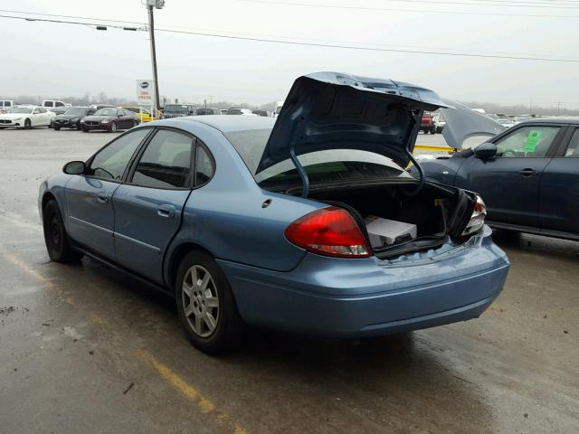 1FAFP53U47A190462 - 2007 FORD TAURUS SE BLUE photo 3