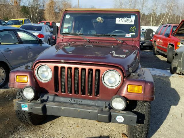 1J4FA59S21P361287 - 2001 JEEP WRANGLER / MAROON photo 9