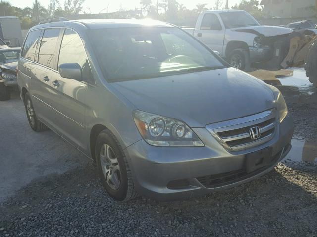 5FNRL38606B054465 - 2006 HONDA ODYSSEY EX GRAY photo 1