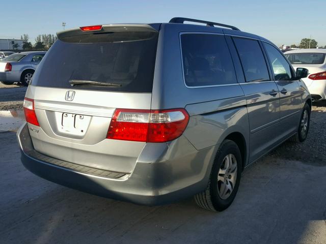 5FNRL38606B054465 - 2006 HONDA ODYSSEY EX GRAY photo 4