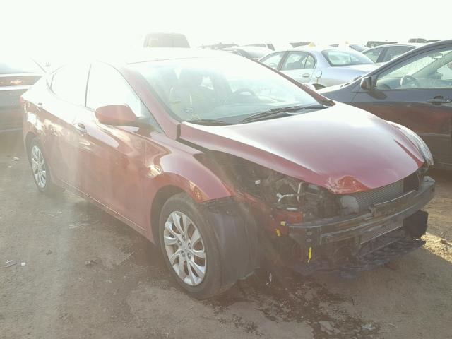 KMHDH4AE7CU324986 - 2012 HYUNDAI ELANTRA GL RED photo 1