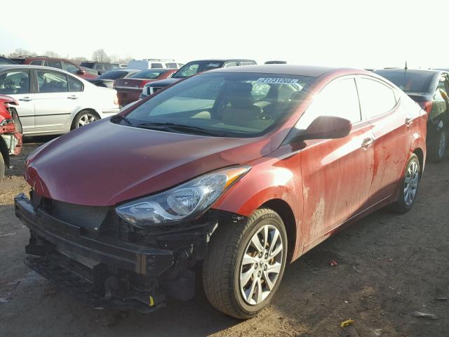 KMHDH4AE7CU324986 - 2012 HYUNDAI ELANTRA GL RED photo 2