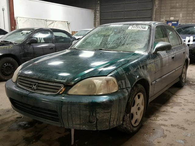 2HGEJ8648XH588927 - 1999 HONDA CIVIC EX GREEN photo 2