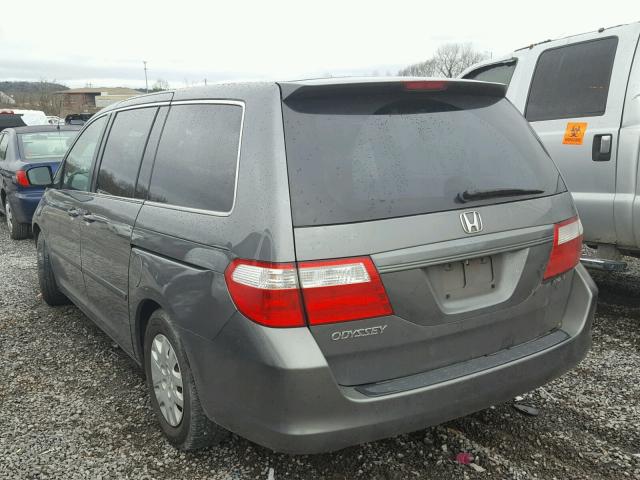 5FNRL38207B049510 - 2007 HONDA ODYSSEY LX GRAY photo 3