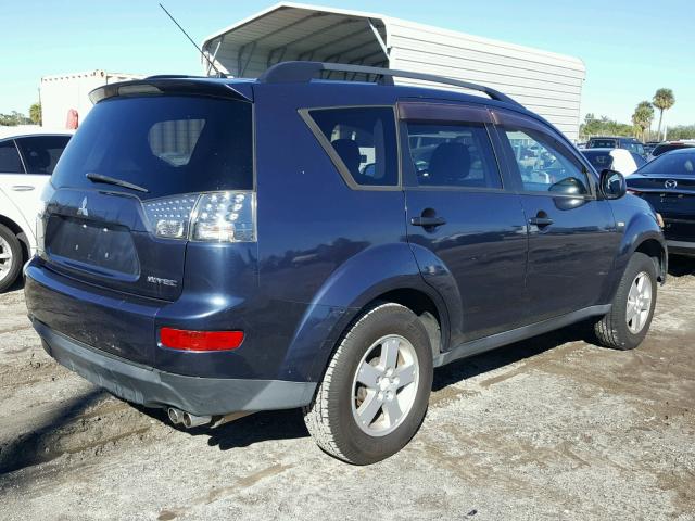 JA4MS31X97Z019283 - 2007 MITSUBISHI OUTLANDER BLUE photo 4