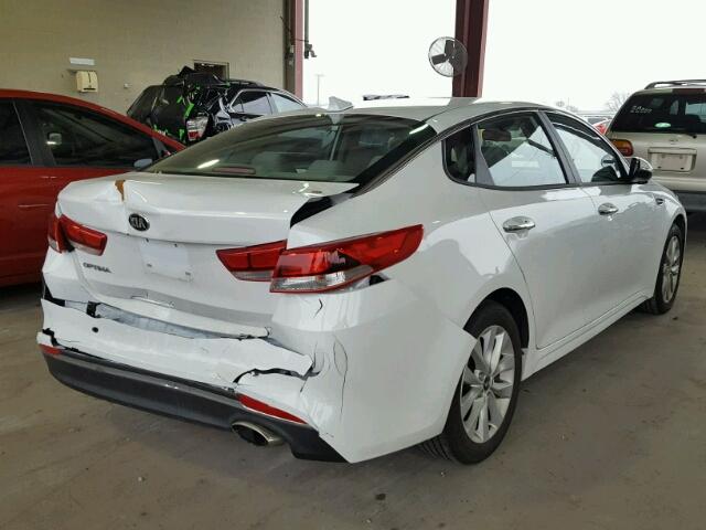 5XXGT4L32GG071325 - 2016 KIA OPTIMA LX WHITE photo 4