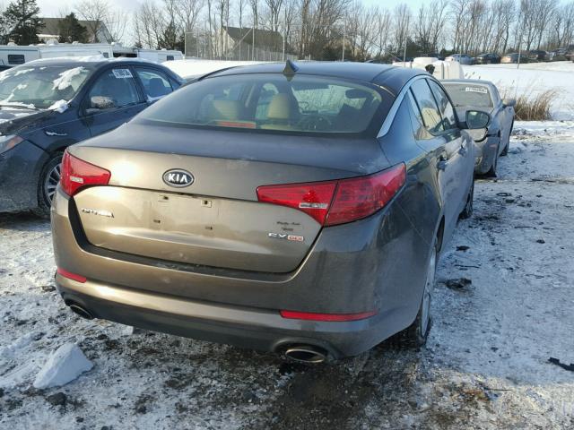 KNAGN4A71B5117480 - 2011 KIA OPTIMA EX BROWN photo 4