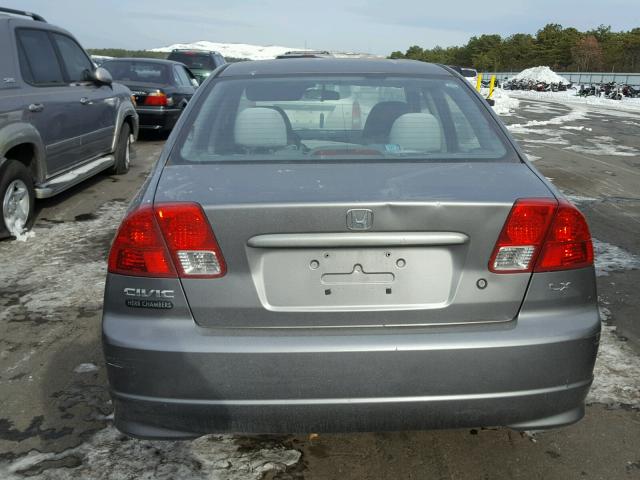 2HGES16594H582269 - 2004 HONDA CIVIC LX GRAY photo 9