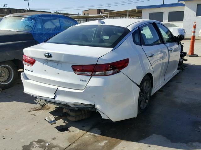 5XXGT4L1XGG007192 - 2016 KIA OPTIMA LX WHITE photo 4