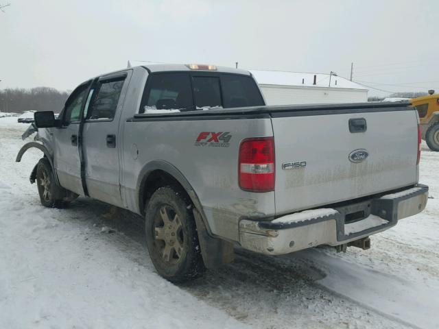 1FTPW14505FB73756 - 2005 FORD F150 SUPER SILVER photo 3