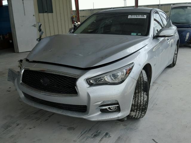 JN1CV7AP8HM641567 - 2017 INFINITI Q50 BASE SILVER photo 2