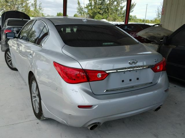 JN1CV7AP8HM641567 - 2017 INFINITI Q50 BASE SILVER photo 3