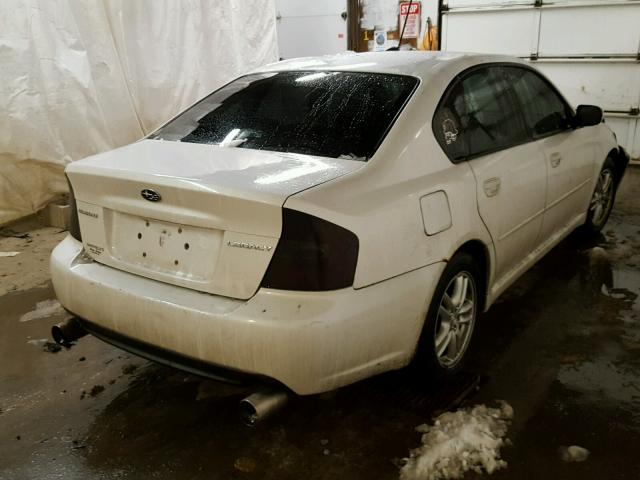 4S3BL616157226231 - 2005 SUBARU LEGACY 2.5 WHITE photo 4