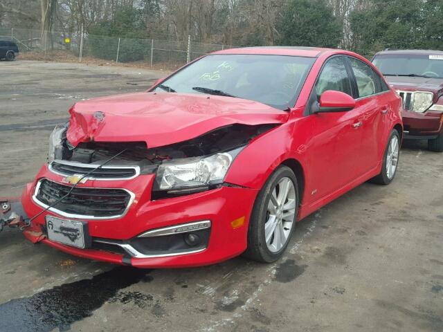 1G1PG5SB9F7216962 - 2015 CHEVROLET CRUZE LTZ RED photo 2