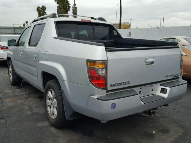 2HJYK16586H513521 - 2006 HONDA RIDGELINE SILVER photo 3