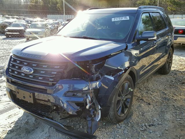 1FM5K7D82HGD77310 - 2017 FORD EXPLORER X BLUE photo 2