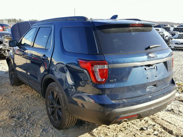 1FM5K7D82HGD77310 - 2017 FORD EXPLORER X BLUE photo 3