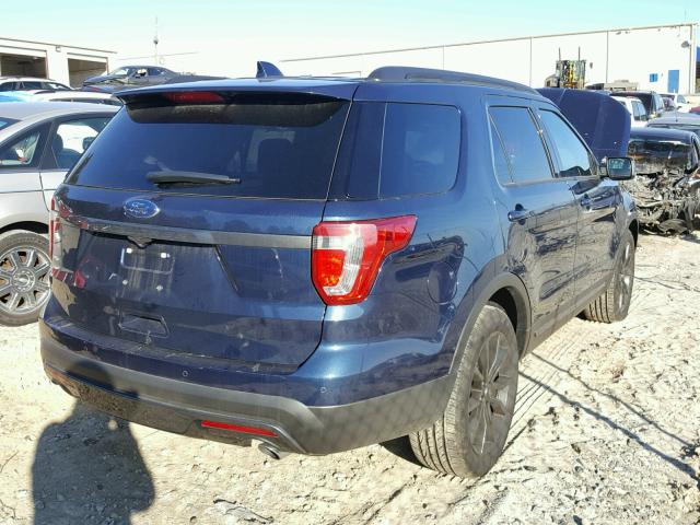 1FM5K7D82HGD77310 - 2017 FORD EXPLORER X BLUE photo 4