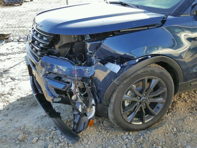 1FM5K7D82HGD77310 - 2017 FORD EXPLORER X BLUE photo 9