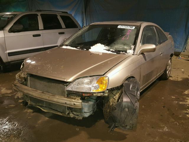 1HGEM22942L024130 - 2002 HONDA CIVIC EX TAN photo 2