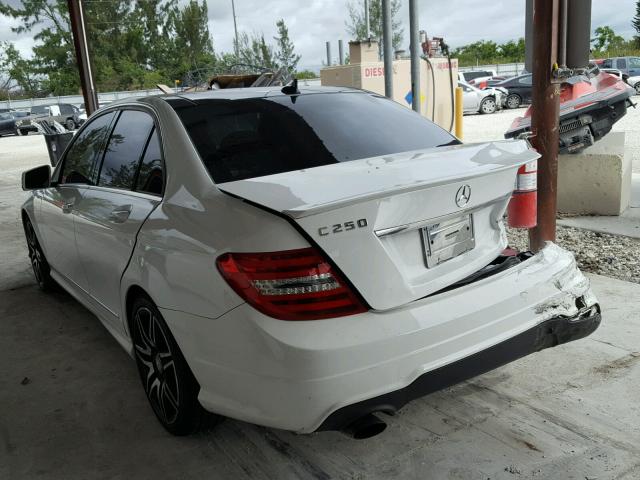 WDDGF4HBXDR246491 - 2013 MERCEDES-BENZ C 250 WHITE photo 3