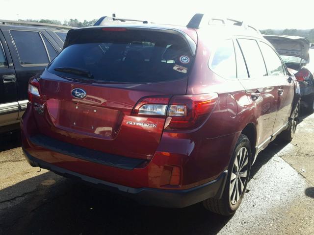 4S4BSBNC6F3308066 - 2015 SUBARU OUTBACK 2. RED photo 4