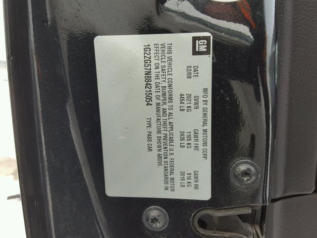 1G2ZG57N884215054 - 2008 PONTIAC G6 BASE BLACK photo 10