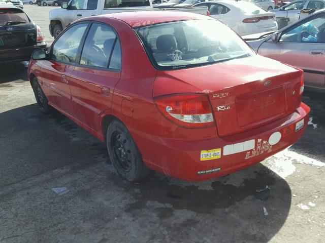 KNADC125836240225 - 2003 KIA RIO RED photo 3