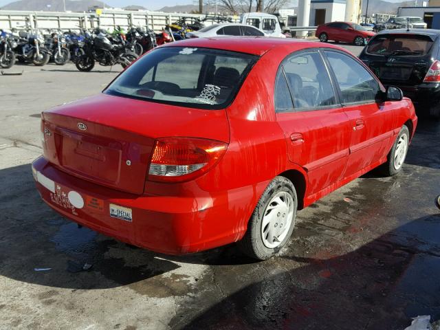 KNADC125836240225 - 2003 KIA RIO RED photo 4