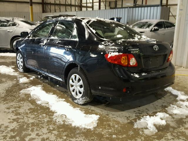 JTDBL40E099038761 - 2009 TOYOTA COROLLA BA BLACK photo 3