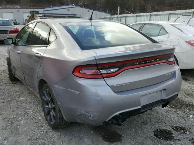 1C3CDFBB1GD531606 - 2016 DODGE DART SXT SILVER photo 3