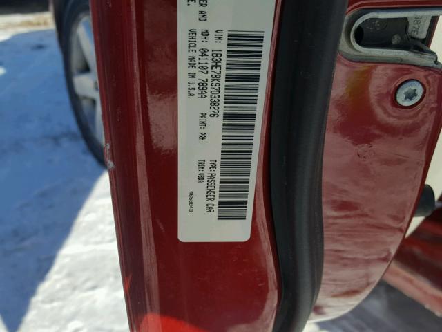 1B3HE78K97D338276 - 2007 DODGE CALIBER R/ RED photo 10