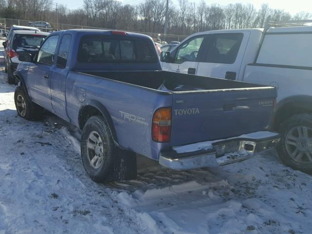 4TASM92N6XZ534986 - 1999 TOYOTA TACOMA XTR BLUE photo 3